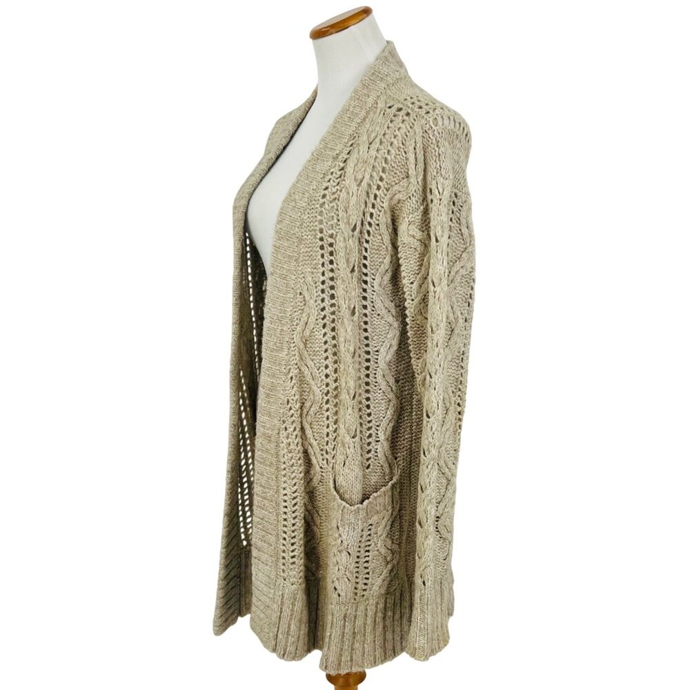 Vintage Aerie x American Eagle Open Front Relaxed Cable Knit Cardigan Sweater - Picture 5 of 12